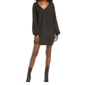 OPEN EDIT NORDSTROM Women's Black Double V neck Oversized Sweater Dress Size XL